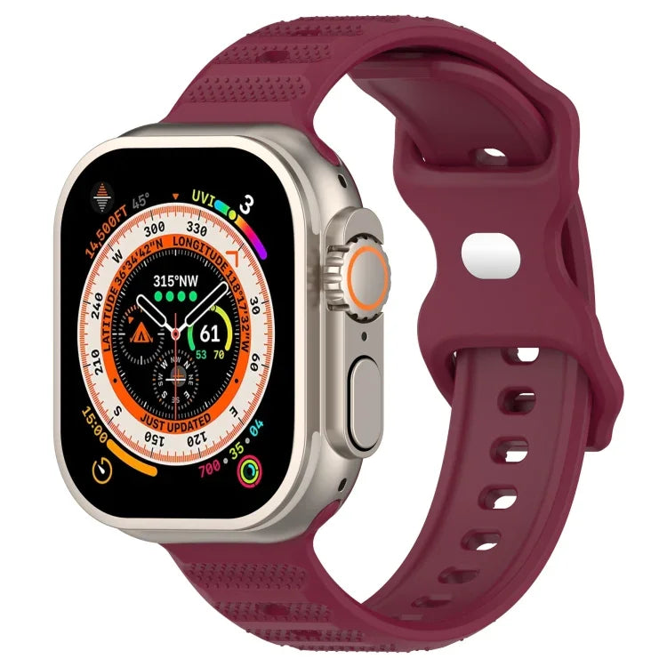 Reverse Buckle Dot Texture Silicone Watch Band, For Apple Watch 38mm