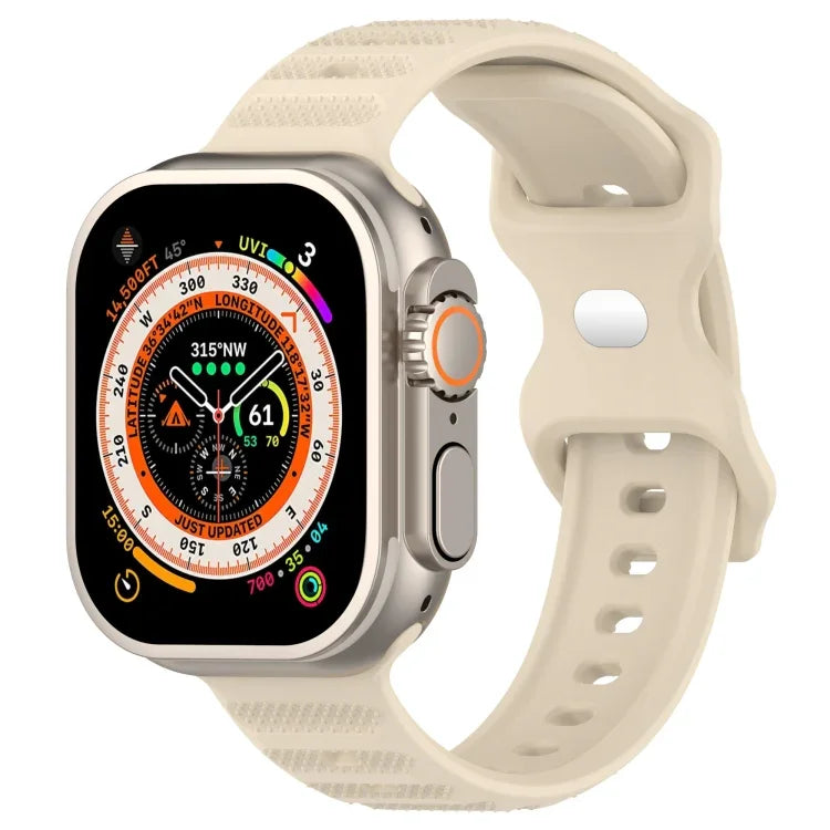 Reverse Buckle Dot Texture Silicone Watch Band, For Apple Watch 38mm