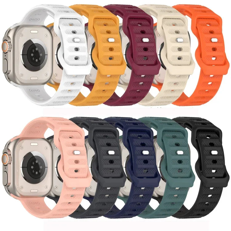 Reverse Buckle Dot Texture Silicone Watch Band, For Apple Watch 38mm