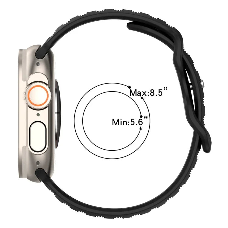 Reverse Buckle Dot Texture Silicone Watch Band, For Apple Watch 38mm