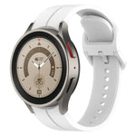 Grooved Color Buckle Silicone Watch Band, For Samsung Galaxy Watch 6 / 6 Classic