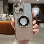 Gradient Glitter Electroplating MagSafe TPU Phone Case, For iPhone 16 Pro, For iPhone 16 Plus, For iPhone 15 Pro Max, For iPhone 15 Pro, For iPhone 15 Plus, For iPhone 15, For iPhone 14 Plus