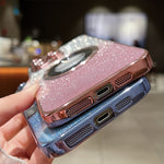 Gradient Glitter Electroplating MagSafe TPU Phone Case, For iPhone 16 Pro, For iPhone 16 Plus, For iPhone 15 Pro Max, For iPhone 15 Pro, For iPhone 15 Plus, For iPhone 15, For iPhone 14 Plus