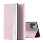 Side Electroplated Adsorption Leather Phone Case, For iPhone 15