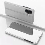 Plated Mirror Horizontal Flip Leather Phone Case with Holder, For iPhone 17e / 16e, For iPhone 17 Pro Max, For iPhone 17 Pro, For iPhone 17, For iPhone Air, For iPhone 16 Pro Max