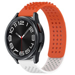 20mm Holes Breathable 3D Dots Silicone Watch Band, For Samsung Galaxy Watch 6 Classic 47mm, For Samsung Galaxy Watch 6 44mm, For Samsung Galaxy Watch 6 40mm