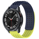 20mm Holes Breathable 3D Dots Silicone Watch Band, For Samsung Galaxy Watch 6 Classic 47mm, For Samsung Galaxy Watch 6 44mm, For Samsung Galaxy Watch 6 40mm