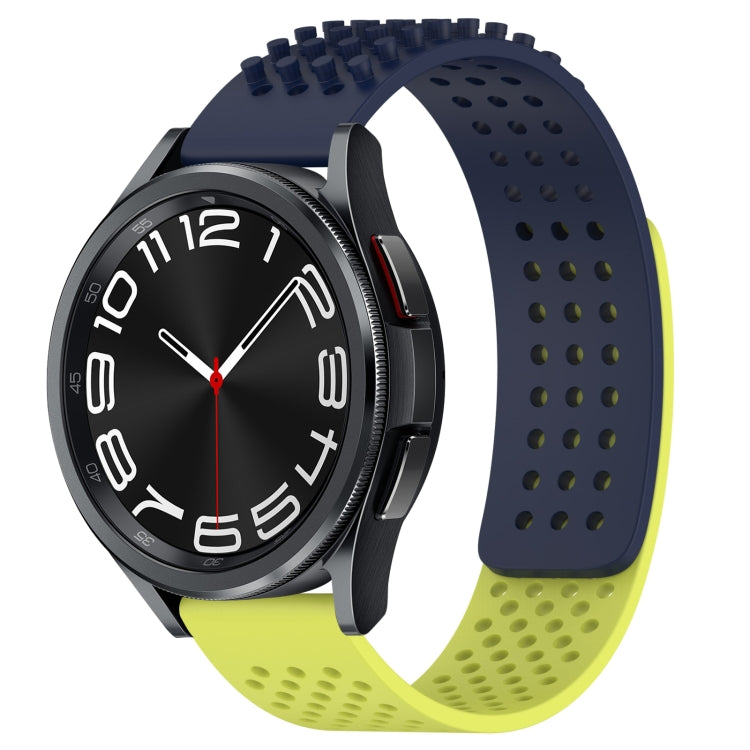 20mm Holes Breathable 3D Dots Silicone Watch Band, For Samsung Galaxy Watch 6 Classic 47mm, For Samsung Galaxy Watch 6 44mm, For Samsung Galaxy Watch 6 40mm