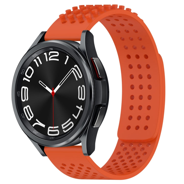 20mm Holes Breathable 3D Dots Silicone Watch Band, For Samsung Galaxy Watch 6 Classic 43mm, For Samsung Galaxy watch 5 Pro Golf Edition, For Samsung Galaxy watch 5 Golf Edition