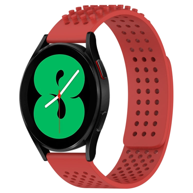 20mm Holes Breathable 3D Dots Silicone Watch Band, For Samsung Galaxy Watch 4 44mm, For Samsung Galaxy Watch 4 40mm, For Samsung  Galaxy Watch 4 Classic 46mm