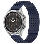 20mm Holes Breathable 3D Dots Silicone Watch Band, For Samsung Galaxy Watch 4 44mm, For Samsung Galaxy Watch 4 40mm, For Samsung  Galaxy Watch 4 Classic 46mm