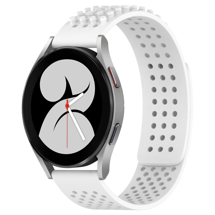 20mm Holes Breathable 3D Dots Silicone Watch Band, For Samsung Galaxy Watch 4 44mm, For Samsung Galaxy Watch 4 40mm, For Samsung  Galaxy Watch 4 Classic 46mm