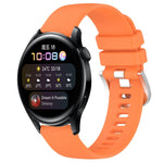 Liquid Glossy Silver Buckle Silicone Watch Band, For Huawei Watch GT3 42mm 20mm, For Huawei Watch 3 22mm, For Huawei Watch GT2 Pro 22mm, For Huawei Watch GT2 46mm 22mm
