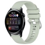 Liquid Glossy Silver Buckle Silicone Watch Band, For Huawei Watch GT3 42mm 20mm, For Huawei Watch 3 22mm, For Huawei Watch GT2 Pro 22mm, For Huawei Watch GT2 46mm 22mm