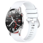 Liquid Glossy Silver Buckle Silicone Watch Band, For Huawei Watch GT3 42mm 20mm, For Huawei Watch 3 22mm, For Huawei Watch GT2 Pro 22mm, For Huawei Watch GT2 46mm 22mm