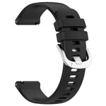 Liquid Glossy Silver Buckle Silicone Watch Band, For Huawei Watch GT3 42mm 20mm, For Huawei Watch 3 22mm, For Huawei Watch GT2 Pro 22mm, For Huawei Watch GT2 46mm 22mm