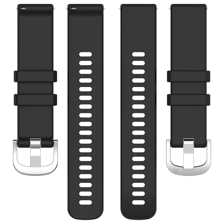 Liquid Glossy Silver Buckle Silicone Watch Band, For Huawei Watch GT3 42mm 20mm, For Huawei Watch 3 22mm, For Huawei Watch GT2 Pro 22mm, For Huawei Watch GT2 46mm 22mm