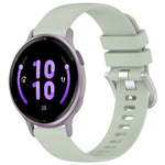 Liquid Glossy Silver Buckle Silicone Watch Band, For Garmin Active5, For Garmin VivoMove Trend, For Garmin Venu SQ2, For Garmin Venu / Venu SQ