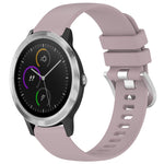 Liquid Glossy Silver Buckle Silicone Watch Band, For Garmin VivoMove Luxe / Garminmove Luxe, For Garmin Forerunner 645 / 645 Music, For Garmin Approach S40, For Garmin Vivomove3 / Garminmove3