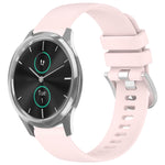 Liquid Glossy Silver Buckle Silicone Watch Band, For Garmin VivoMove Luxe / Garminmove Luxe, For Garmin Forerunner 645 / 645 Music, For Garmin Approach S40, For Garmin Vivomove3 / Garminmove3
