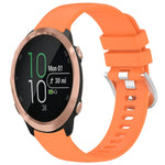 Liquid Glossy Silver Buckle Silicone Watch Band, For Garmin VivoMove Luxe / Garminmove Luxe, For Garmin Forerunner 645 / 645 Music, For Garmin Approach S40, For Garmin Vivomove3 / Garminmove3