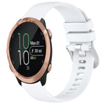 Liquid Glossy Silver Buckle Silicone Watch Band, For Garmin VivoMove Luxe / Garminmove Luxe, For Garmin Forerunner 645 / 645 Music, For Garmin Approach S40, For Garmin Vivomove3 / Garminmove3