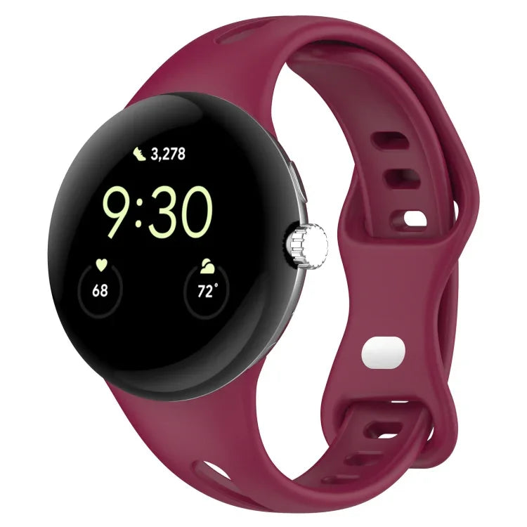 Small Waist Butterfly Buckle Silicone Watch Band, For Google Pixel Watch 4 / 3 / 2 / 1 41mm