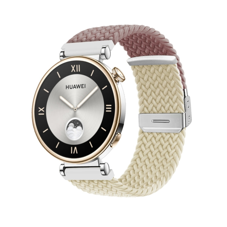 Integrated Buckle Braided Nylon Watch Band, For Huawei Watch GT4 41mm