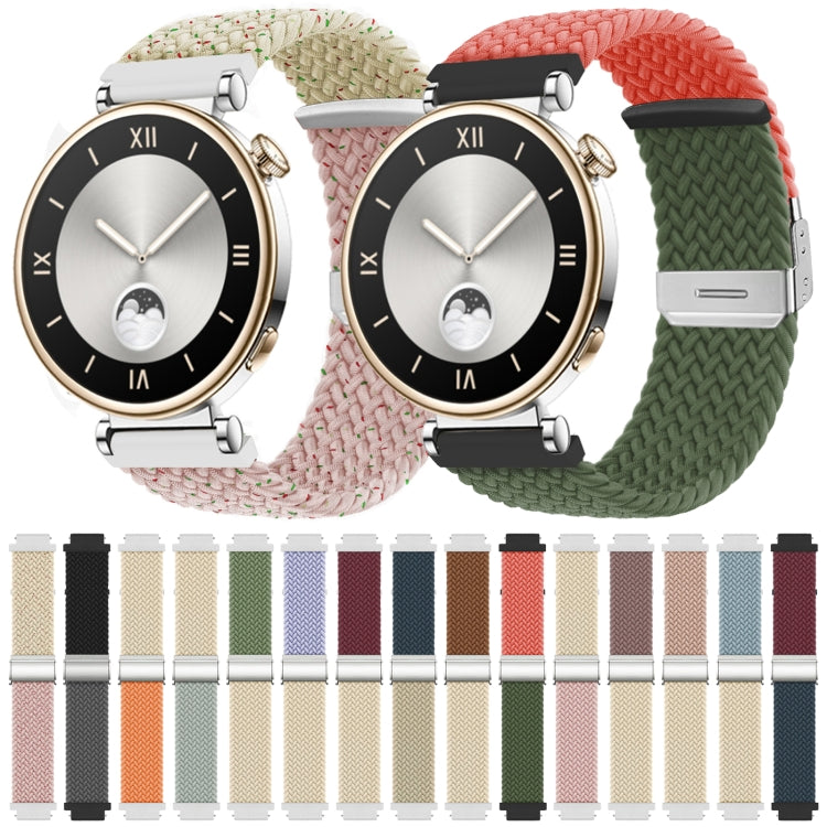 Integrated Buckle Braided Nylon Watch Band, For Huawei Watch GT4 41mm