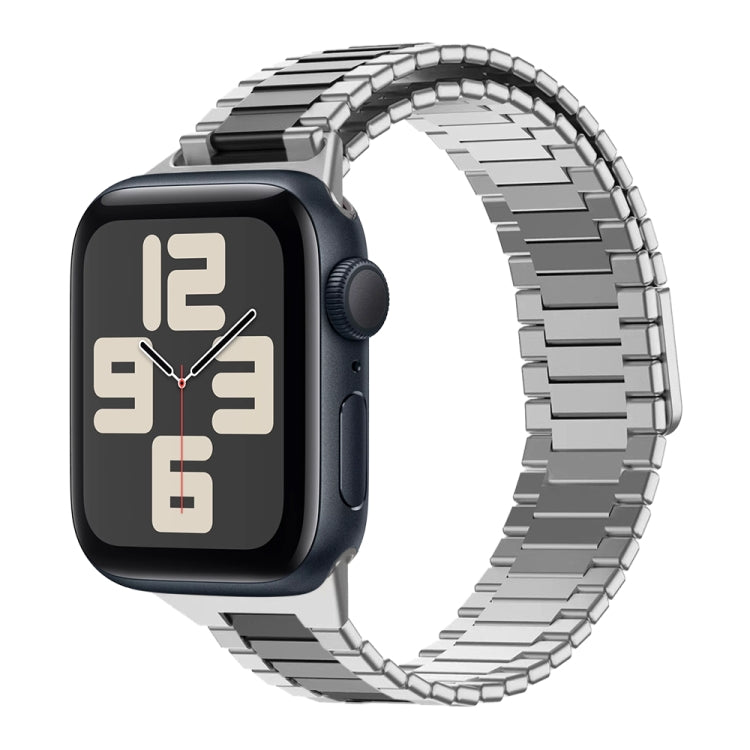 Bamboo Magnetic Stainless Steel Metal Watch Strap, For Apple Watch SE 2023 44mm, For Apple Watch SE 2023 40mm, For Apple Watch Ultra 2 49mm, For Apple Watch Series 9 45mm, For Apple Watch Series 9 41mm, For Apple Watch Ultra 49mm
