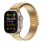 Bamboo Magnetic Stainless Steel Metal Watch Strap, For Apple Watch SE 2023 44mm, For Apple Watch SE 2023 40mm, For Apple Watch Ultra 2 49mm, For Apple Watch Series 9 45mm, For Apple Watch Series 9 41mm, For Apple Watch Ultra 49mm