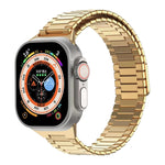 Bamboo Magnetic Stainless Steel Metal Watch Strap, For Apple Watch SE 2023 44mm, For Apple Watch SE 2023 40mm, For Apple Watch Ultra 2 49mm, For Apple Watch Series 9 45mm, For Apple Watch Series 9 41mm, For Apple Watch Ultra 49mm
