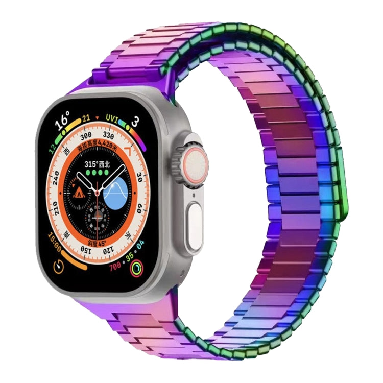Bamboo Magnetic Stainless Steel Metal Watch Strap, For Apple Watch SE 2023 44mm, For Apple Watch SE 2023 40mm, For Apple Watch Ultra 2 49mm, For Apple Watch Series 9 45mm, For Apple Watch Series 9 41mm, For Apple Watch Ultra 49mm