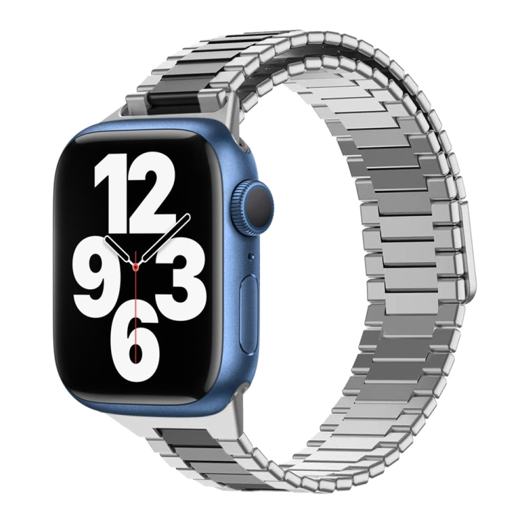 Bamboo Magnetic Stainless Steel Metal Watch Strap, For Apple Watch Series 8 41mm, For Apple Watch Series 8 45mm, For Apple Watch SE 2022 40mm, For Apple Watch SE 2022 44mm, For Apple Watch Series 7 41mm, For Apple Watch Series 7 45mm