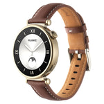 18mm Thread Pin Buckle Leather Watch Band, For Huawei Watch GT4 41mm