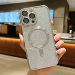 Glitter Electroplating MagSafe TPU Phone Case, For iPhone 16 Pro, For iPhone 16 Plus, For iPhone 16, For iPhone 15 Pro Max, For iPhone 15 Pro, For iPhone 15 Plus