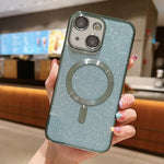 Glitter Electroplating MagSafe TPU Phone Case, For iPhone 16 Pro, For iPhone 16 Plus, For iPhone 16, For iPhone 15 Pro Max, For iPhone 15 Pro, For iPhone 15 Plus