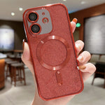 Glitter Electroplating MagSafe TPU Phone Case, For iPhone 13 Pro Max, For iPhone 13 Pro, For iPhone 13, For iPhone 12, For iPhone 12 Pro Max, For iPhone 12 Pro
