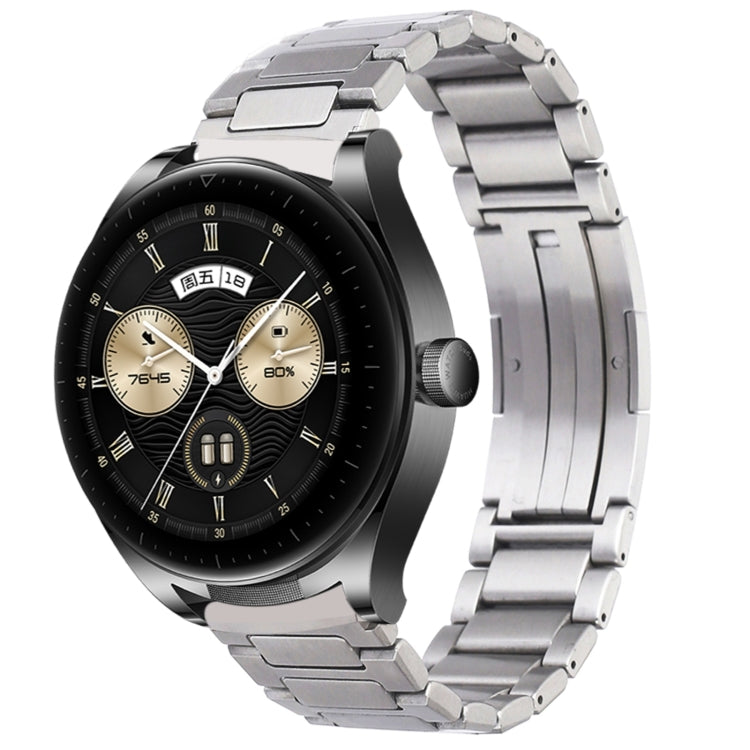 H-Shaped Folding Buckle Stainless Steel Metal Watch Band, For Huawei Watch GT4 46mm, For Huawei Watch 4 / 4 Pro, For Huawei Watch Ultimate / Buds, For Huawei Watch GT3 SE, For Huaei Watch 3 Pro New, For Huawei Watch GT3 Pro 46mm / Watch GT3 46mm       ...