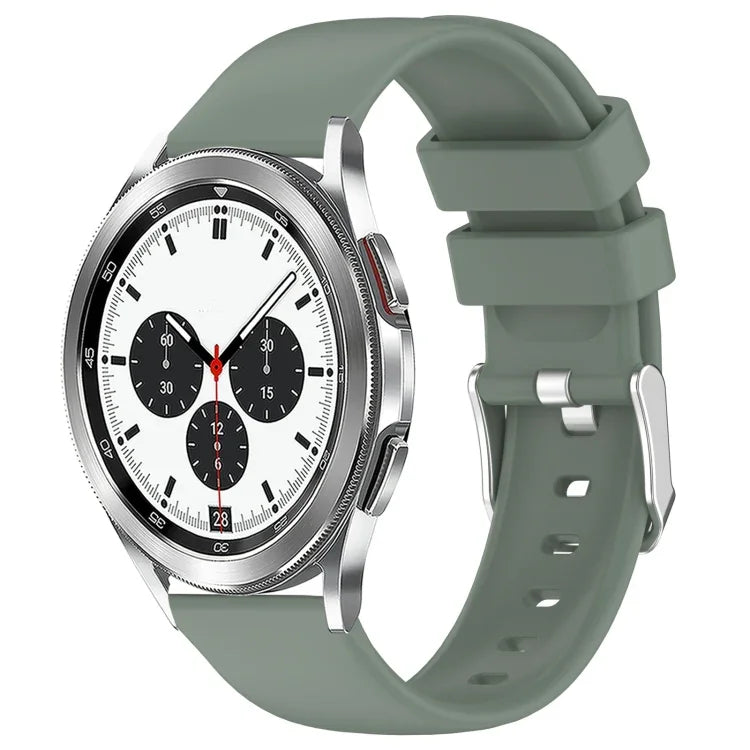 20mm Smooth Solid Color Silicone Watch Band, For Samsung  Galaxy Watch 4 Classic 42mm, For Samsung Galaxy Watch Active 2 44mm, For Samsung Galaxy Watch Active 2 40mm, For Samsung Galaxy Watch 42mm