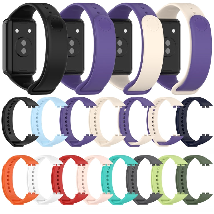 For Honor Band 9 Solid Color TPU Watch Band, Black, Sky Blue, Purple, Starlight, Starlihgt+Purple, Purple+Starlight, Dark Blue, Orange, White, Red, Pink, Teal, Dark Gray, Lime, Dark Green