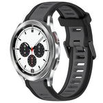 20mm Two Color Textured Silicone Watch Band, For Samsung  Galaxy Watch 4 Classic 42mm, For Samsung Galaxy Watch Active 2 44mm, For Samsung Galaxy Watch Active 2 40mm, For Samsung Galaxy Watch 42mm