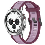 20mm Two Color Textured Silicone Watch Band, For Samsung  Galaxy Watch 4 Classic 42mm, For Samsung Galaxy Watch Active 2 44mm, For Samsung Galaxy Watch Active 2 40mm, For Samsung Galaxy Watch 42mm