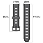 20mm Two Color Textured Silicone Watch Band, For Samsung  Galaxy Watch 4 Classic 42mm, For Samsung Galaxy Watch Active 2 44mm, For Samsung Galaxy Watch Active 2 40mm, For Samsung Galaxy Watch 42mm