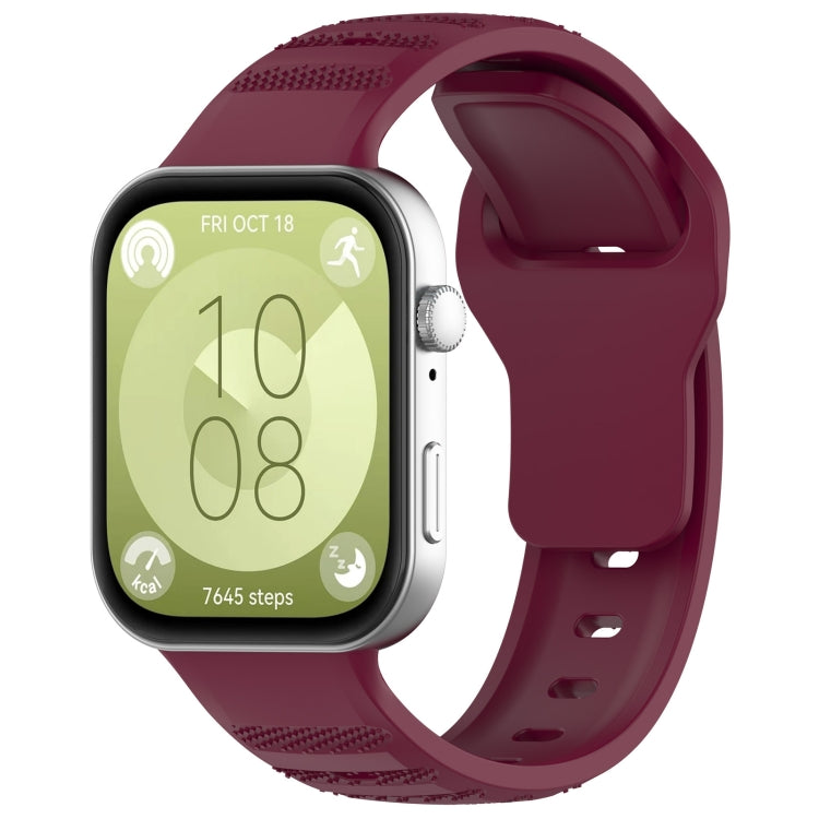 Wavy Dot Texture Silicone Sports Watch Band, For Huawei Watch Fit 3