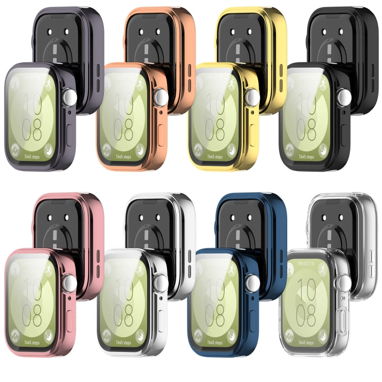 Full Coverage TPU Electroplated Watch Protective Case, For Huawei Watch Fit 3