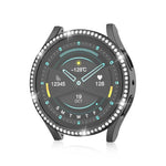 For Samsung Galaxy Watch 7 40mm Single Diamond Hollow PC Watch Protective Case