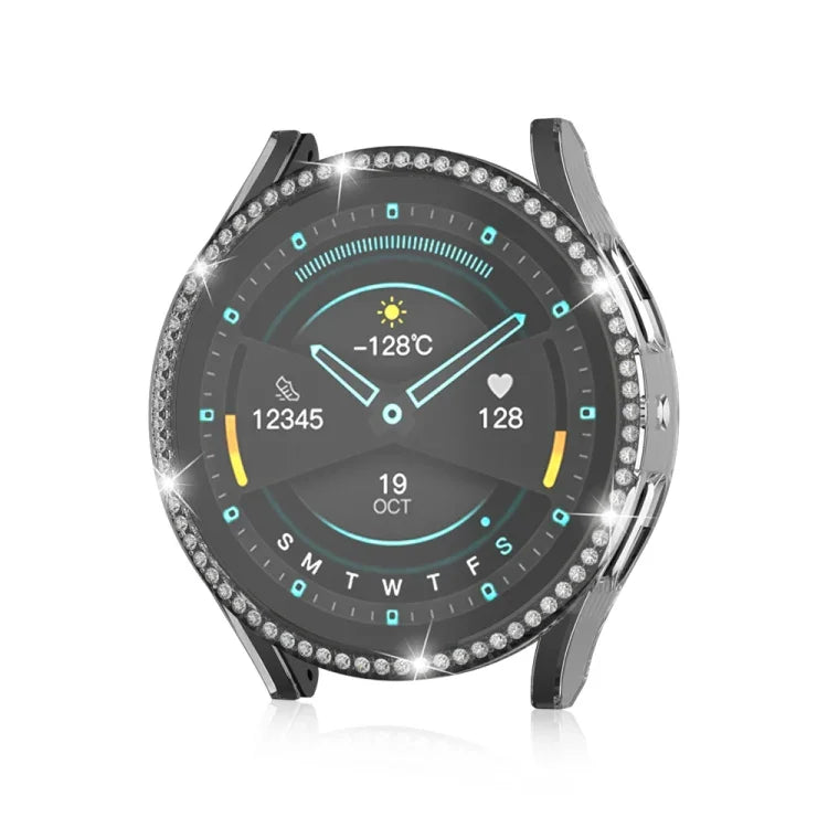 For Samsung Galaxy Watch 7 40mm Single Diamond Hollow PC Watch Protective Case