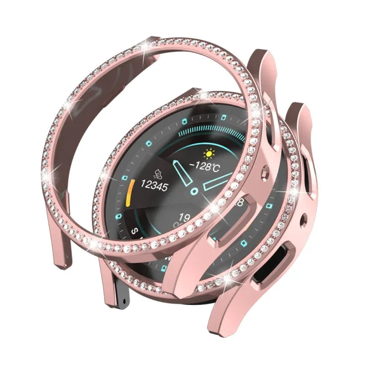 For Samsung Galaxy Watch 7 40mm Single Diamond Hollow PC Watch Protective Case