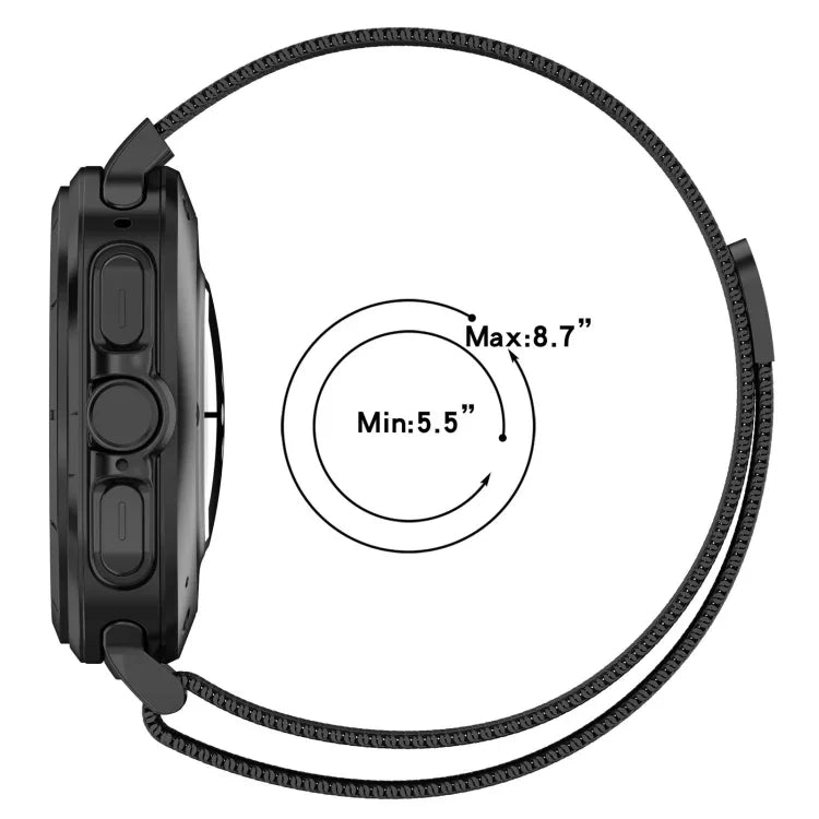 For Samsung Galaxy Watch Ultra 47mm Milan Magnetic Metal Steel Watch Band